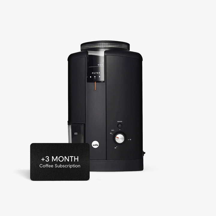 The Wilfa Svart Coffee Grinder is a versatile, conical burr grinder designed for home brewing with consistent grind quality.