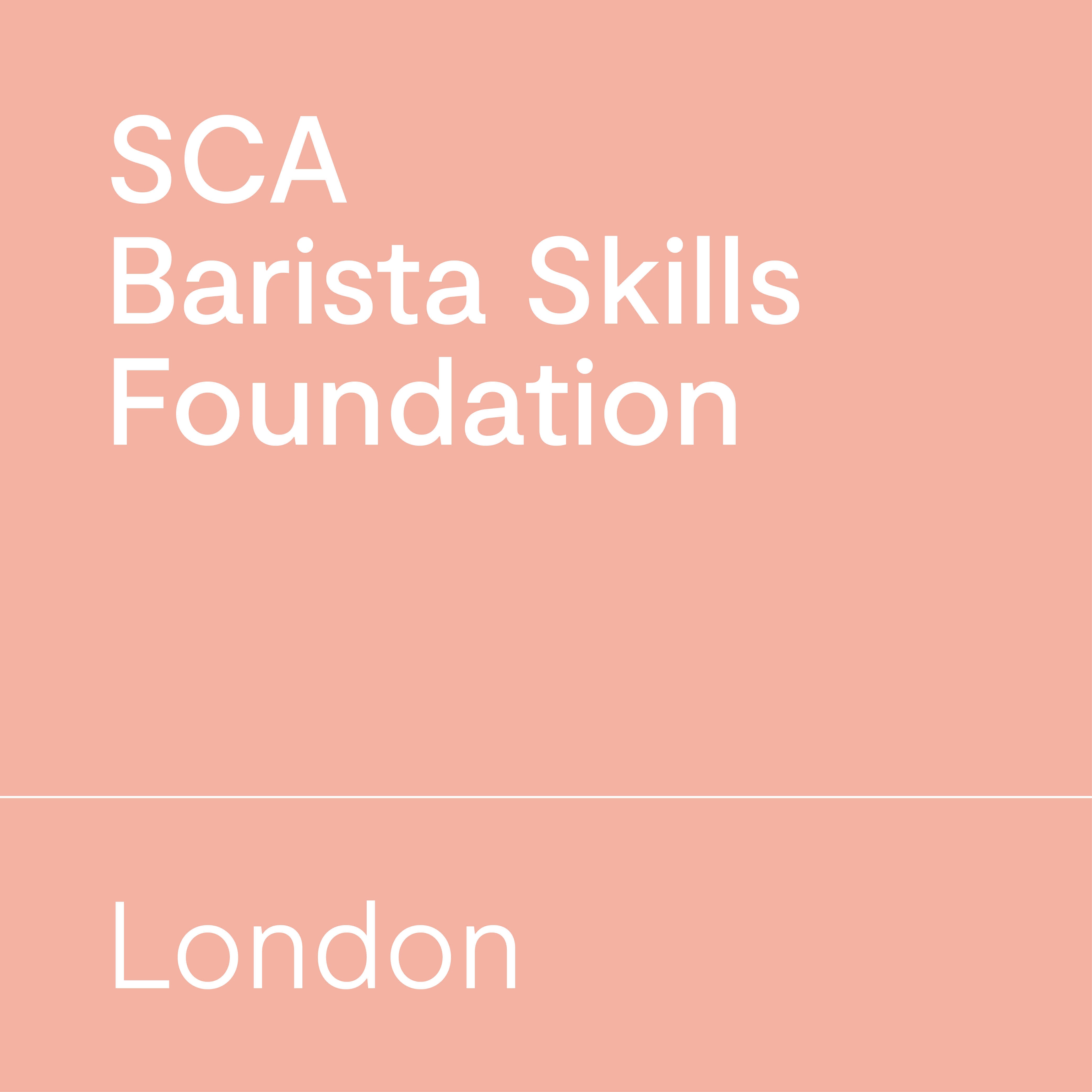 SCA Barista Skills Foundation London