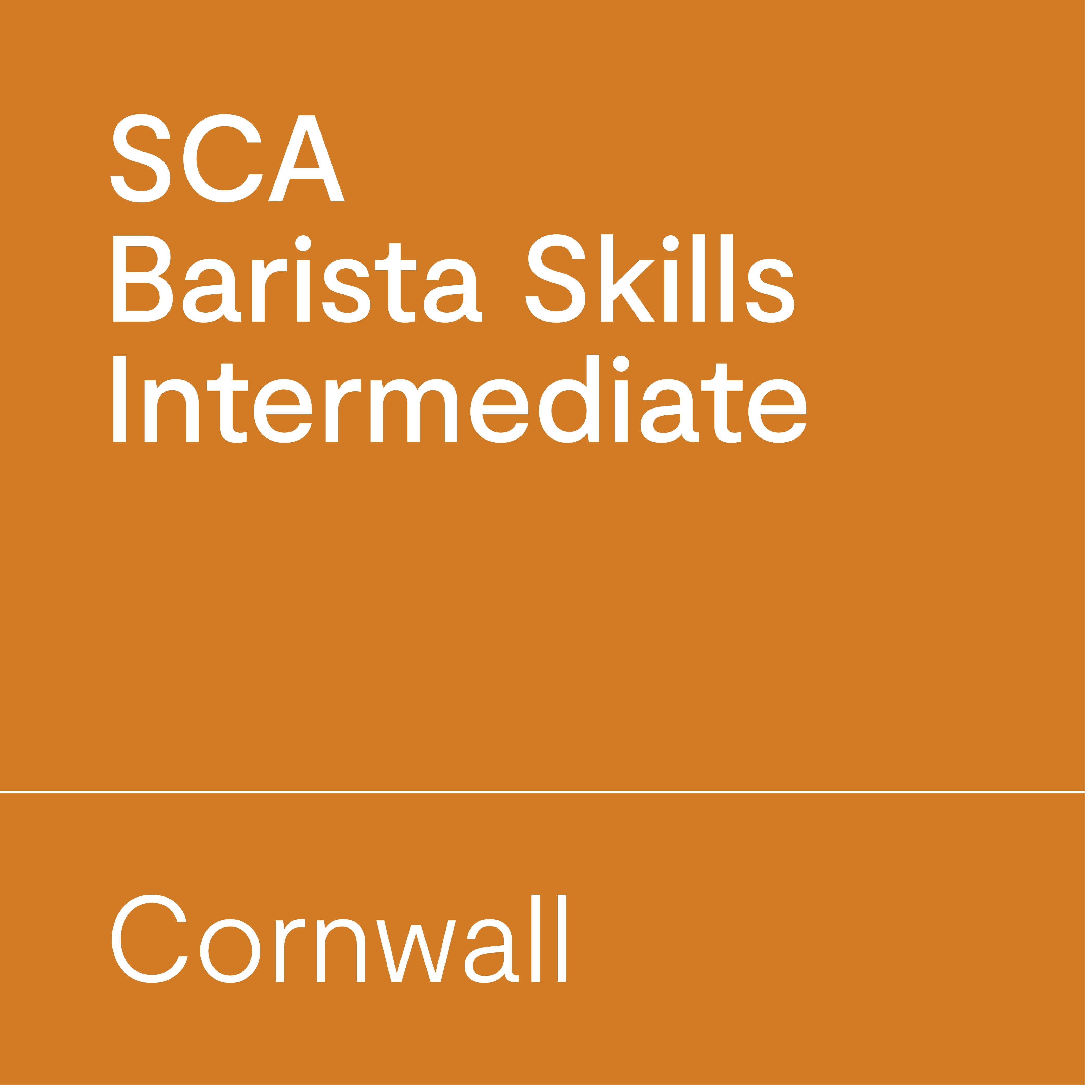 SCA Barista Skills Intermediate Cornwall