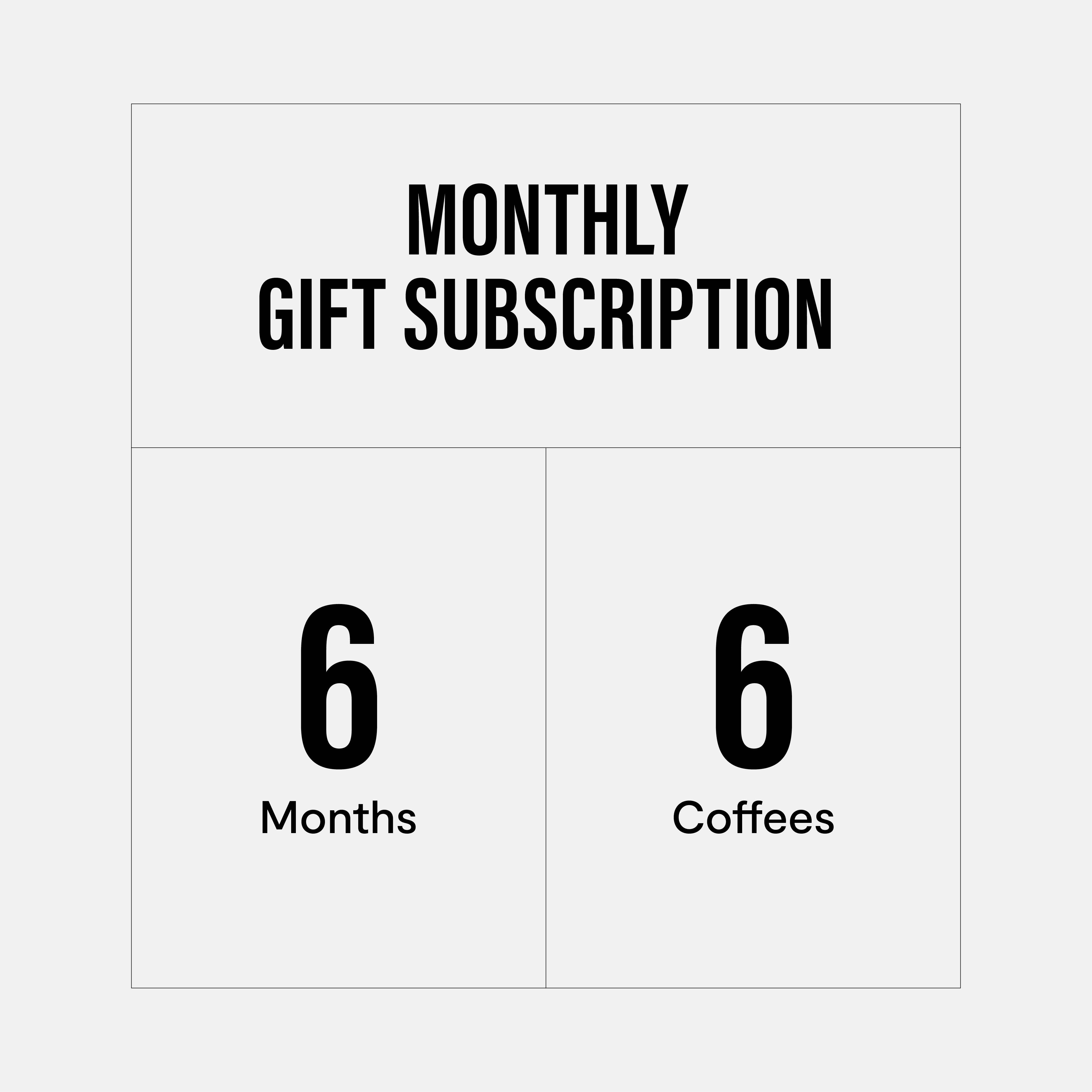 Prepaid Subscription 6 Months Monthly